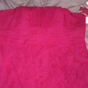 Strapless Chiffon Dress with Layered Skirt
